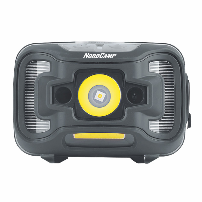 Фонарь налобный 330Lm 5W CREE XTE/COB Nord Camp 1800mAh белый/красный IP44 с датчиком движения (NC30410)