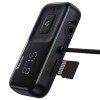 FM модулятор Bluetooth трансмітер для авто 3.1A Baseus 2 USB колір чорний (CCTM-E01)