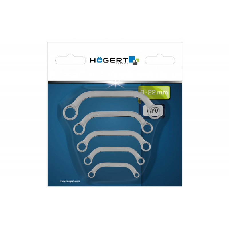Набір накидних ключів типу "C" 5 шт Hogert (HT1W599)