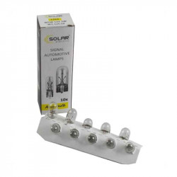 Лампи галогенні W5W Solar 12V 10 штук (одна упаковка) (1262)