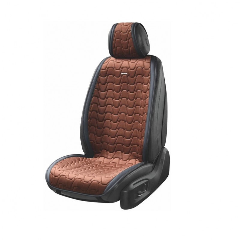 Накидки на сидіння авто преміум передні та задні преміум класу Beltex Chicago комплект чорно-кавовий (BX85120)