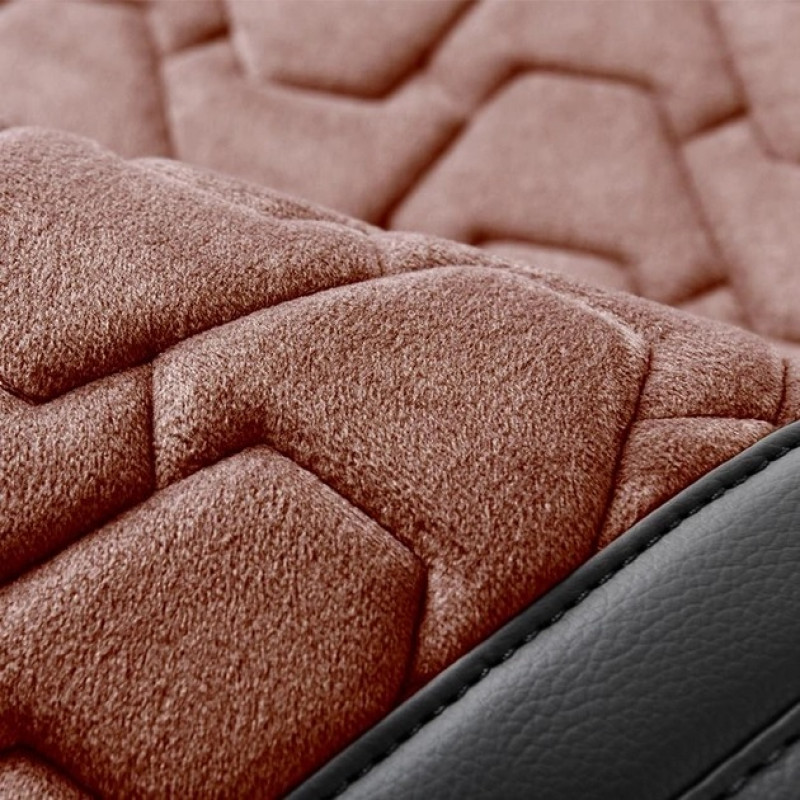 Накидки на сидіння авто преміум передні та задні преміум класу Beltex Chicago комплект чорно-кавовий (BX85120)