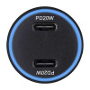 Автомобільний зарядний пристрій BREVIA ePower DualCharge Display 40W 2xUSB-C чорний 46040DCLB (46040
