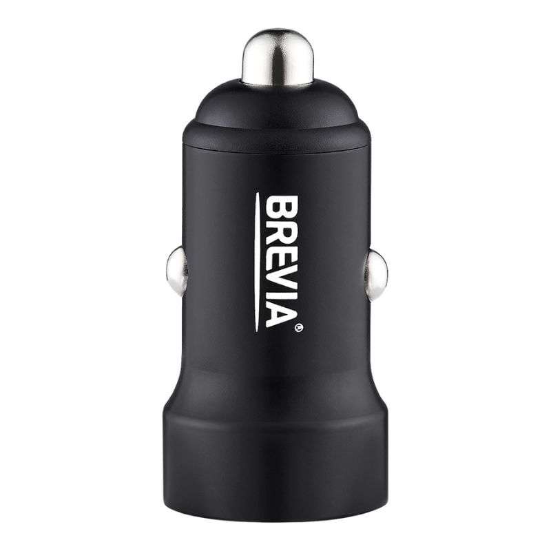 Автомобільний зарядний пристрій BREVIA ePower DualCharge Display 40W 2xUSB-C чорний 46040DCLB (46040