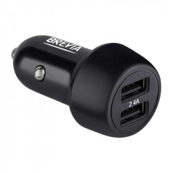 Автомобільний зарядний пристрій BREVIA ePower DualDrive 12W 2xUSB-A чорний 46012DUB (46012DUB)