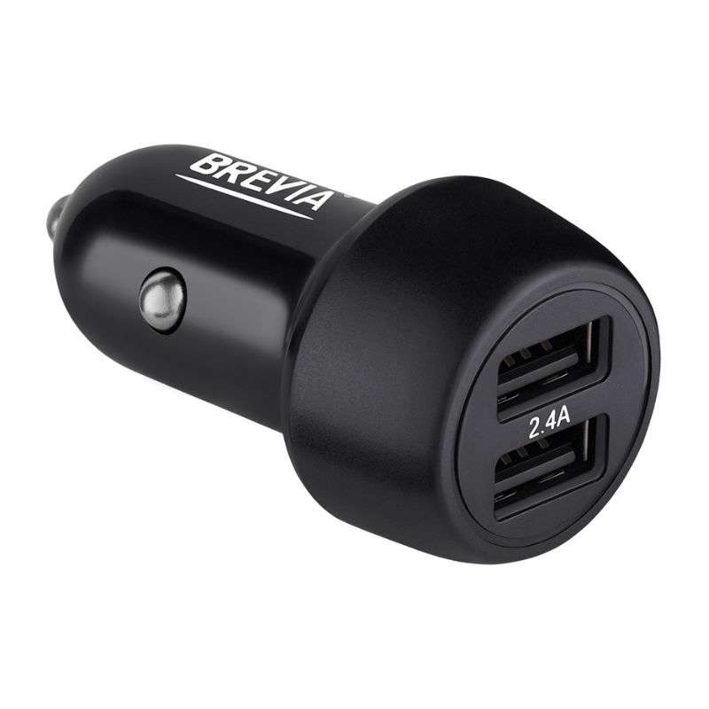 Автомобільний зарядний пристрій BREVIA ePower DualDrive 12W 2xUSB-A чорний 46012DUB (46012DUB)