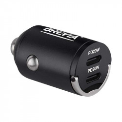 Автомобільний зарядний пристрій BREVIA ePower NanoMetal 40W 2xUSB-C чорний 46040DCMB (46040DCMB)