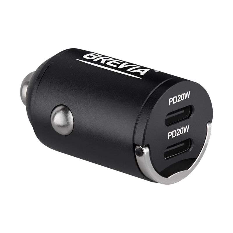 Автомобільний зарядний пристрій BREVIA ePower NanoMetal 40W 2xUSB-C чорний 46040DCMB (46040DCMB)