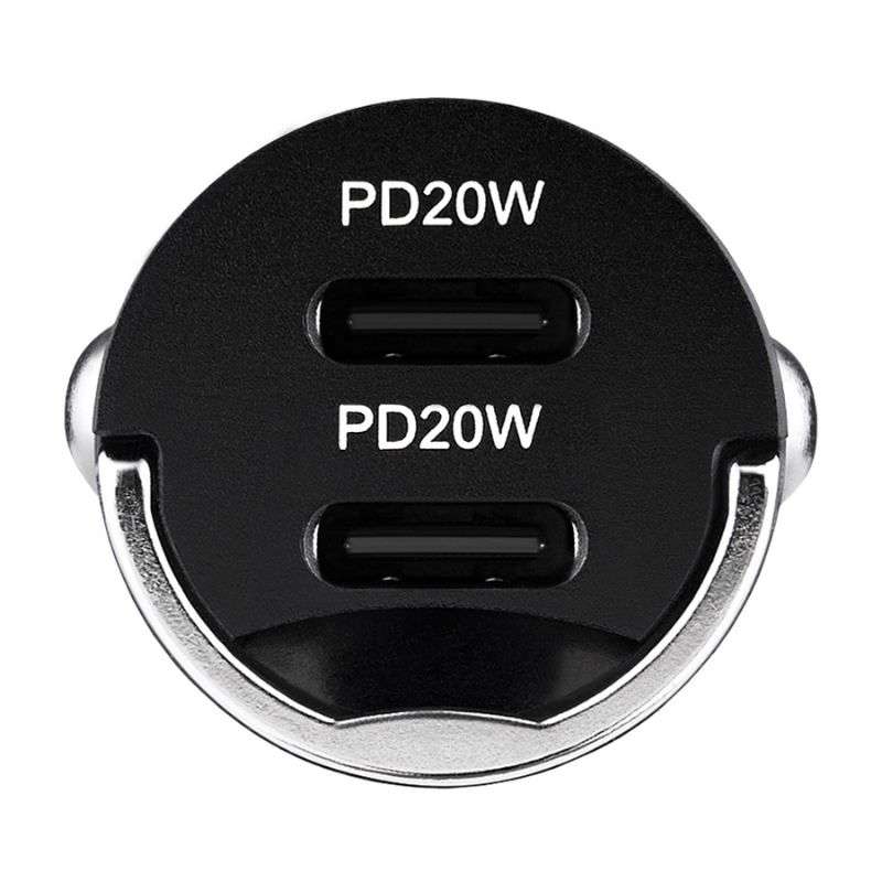 Автомобільний зарядний пристрій BREVIA ePower NanoMetal 40W 2xUSB-C чорний 46040DCMB (46040DCMB)