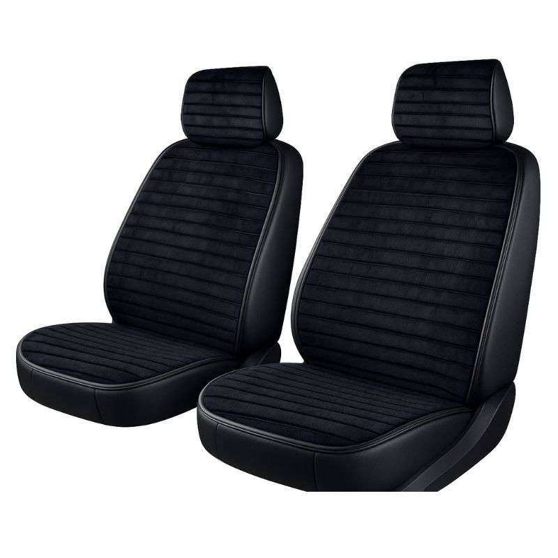 Накидки на сидіння авто Barcelona комплект на передні сидіння та підголовники 2+2 чорний (GE0720)