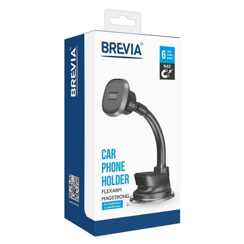 Тримач телефона BREVIA FlexArm MagStrong із присоскою, гнучкий 163mm, магнітний, 6 магніти (50шт.) (
