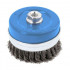 Щітка чашкова 100мм 7000об/хв Hogert кручена сталева посилена для болгарки (HT7D738)