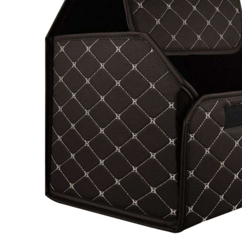 Органайзер в багажник автомобіля коричневий штучна шкіра 2 відділення на липучці 54смХ30смХ30см (44650/brown beige)