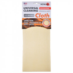 Ганчірка вологопоглинаюча професійна зі штучної замші 40x30 NOWAX жовта (NX63432)