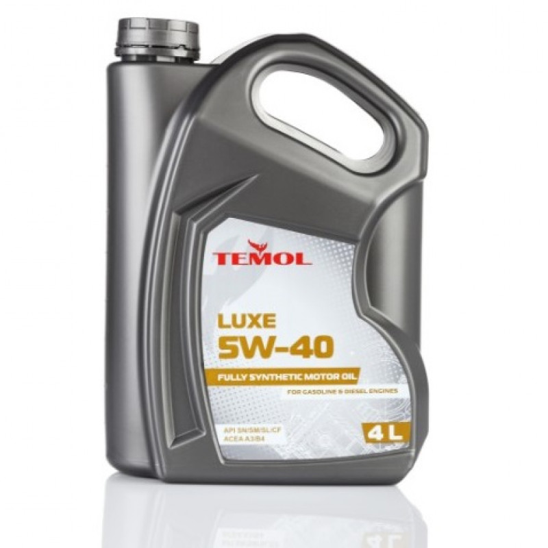 Моторна олива Temol Luxe 5W-40 API SN, API SM, API CF, ACEA A3/B4-16 (4 л) (T-L5W40-4L)