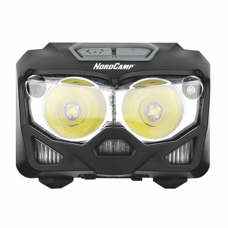 Фонарь налобный 500Lm 2x5W CREE XTG Nord Camp 1200mAh/3xAAA белый/красный IP44 с датчиком движения (NC30900)