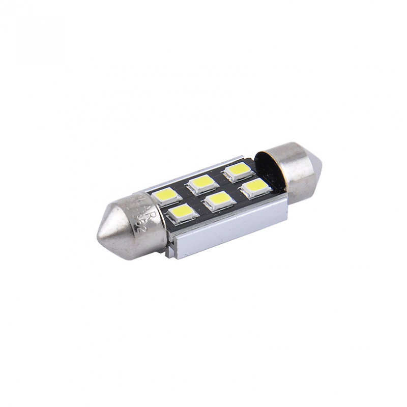 LED автолампа SOLAR 12V SV8.5 T11x36 6SMD white, 2шт (SL1362)