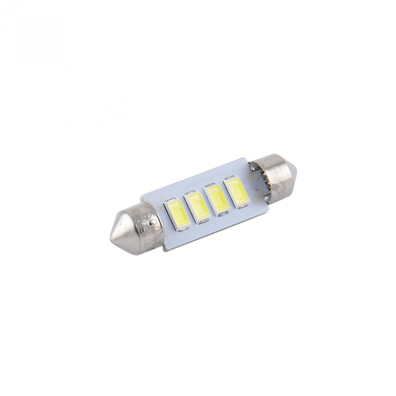 LED автолампа SOLAR 12V SV8.5 T11x39 4SMD white, 2шт (SL1353)