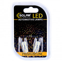 LED автолампа SOLAR 12V T10 W2.1x9.5d 1SMD white, 2шт (SL1340)