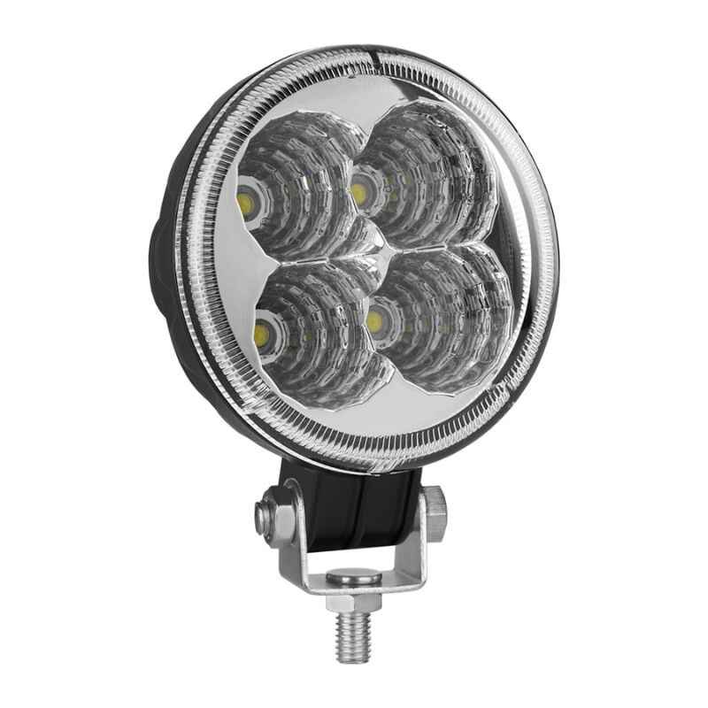 Додаткова фара на авто кругла Flood розсіяний білий колір світіння 880Lm Brevia (10601RFX1)