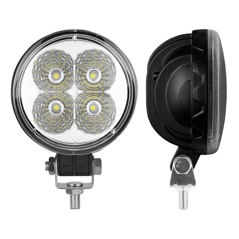 Додаткова фара на авто кругла Flood розсіяний білий колір світіння 880Lm Brevia (10601RFX1)