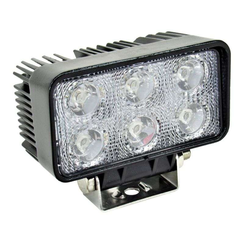 Додаткова фара на авто прямокутна Flood розсіяний білий колір світіння 1320Lm Brevia (10612QFX1)