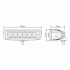 Додаткова фара на авто прямокутна Flood розсіяний білий колір світіння 1320Lm Brevia (10611FX1)