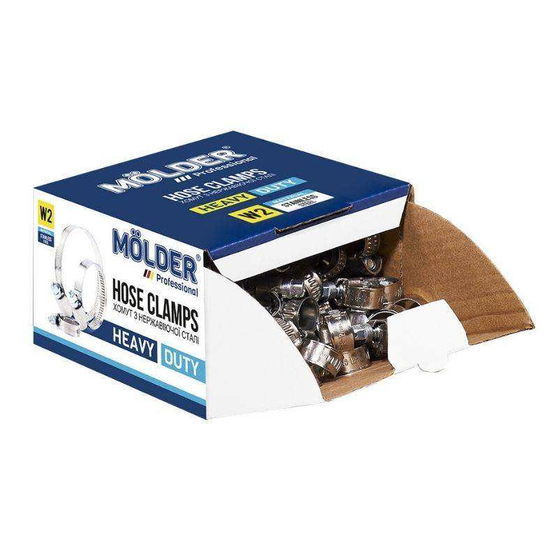 Хомуты червячные 6-10мм W2 Molder 100шт (MA40010)