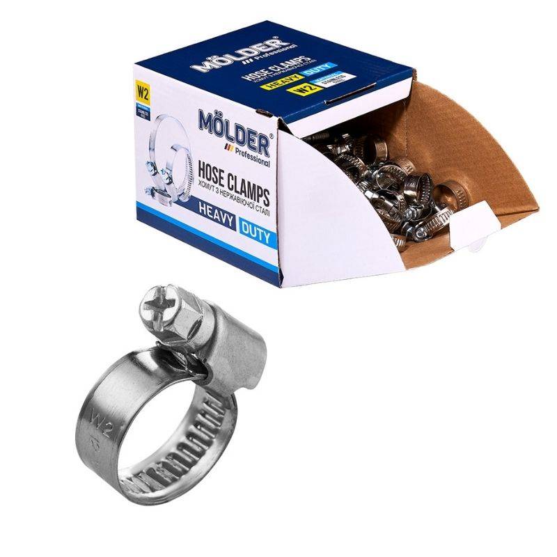 Хомуты червячные 12-18мм W2 Molder 100шт (MA40018)