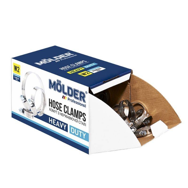 Хомуты червячные 25-40мм W2 Molder 100шт (MA40040)