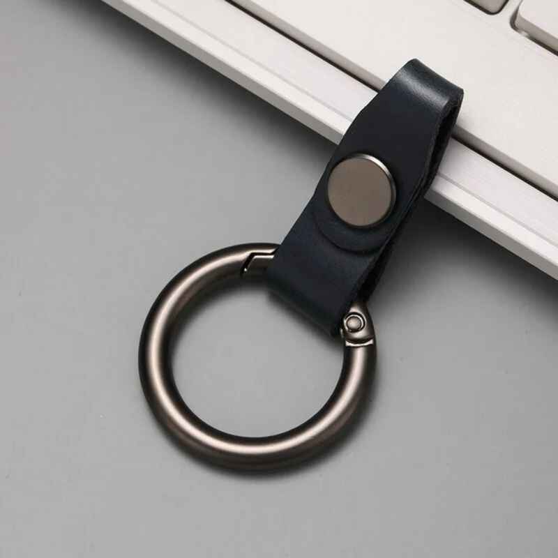 Брелок для ключів авто шкіряний RG з карабіном чорний (BRC-1BL)