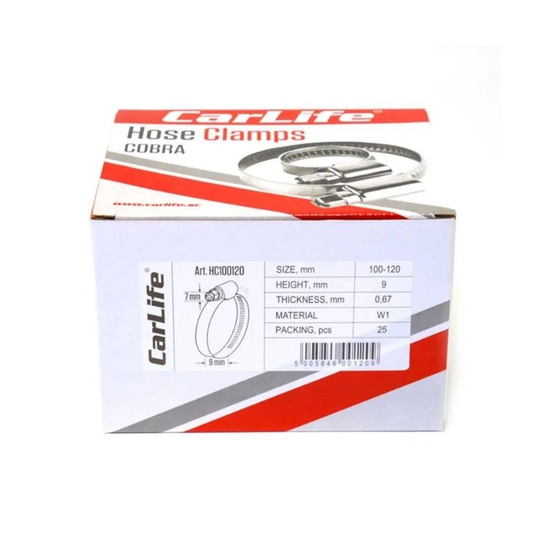Хомут оцинкований 100-120мм CarLife (HC100120)