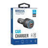Автомобільний зарядний пристрій BREVIA ePower TriCharge 66W 1xUSB-C+2xUSB-A чорний 46066DUCLB (46066