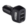 Автомобільний зарядний пристрій BREVIA ePower TriDrive 44W 1xUSB-C+2xUSB-A чорний 46044DUCB (46044DU