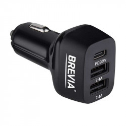 Автомобільний зарядний пристрій BREVIA ePower TriDrive 44W 1xUSB-C+2xUSB-A чорний 46044DUCB (46044DU
