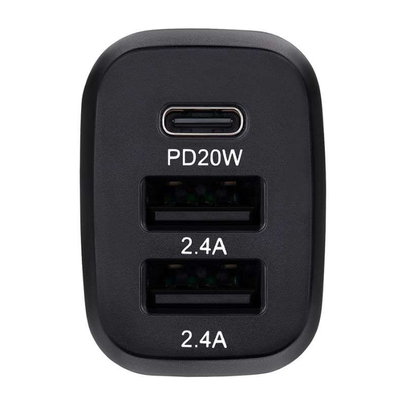 Автомобільний зарядний пристрій BREVIA ePower TriDrive 44W 1xUSB-C+2xUSB-A чорний 46044DUCB (46044DU