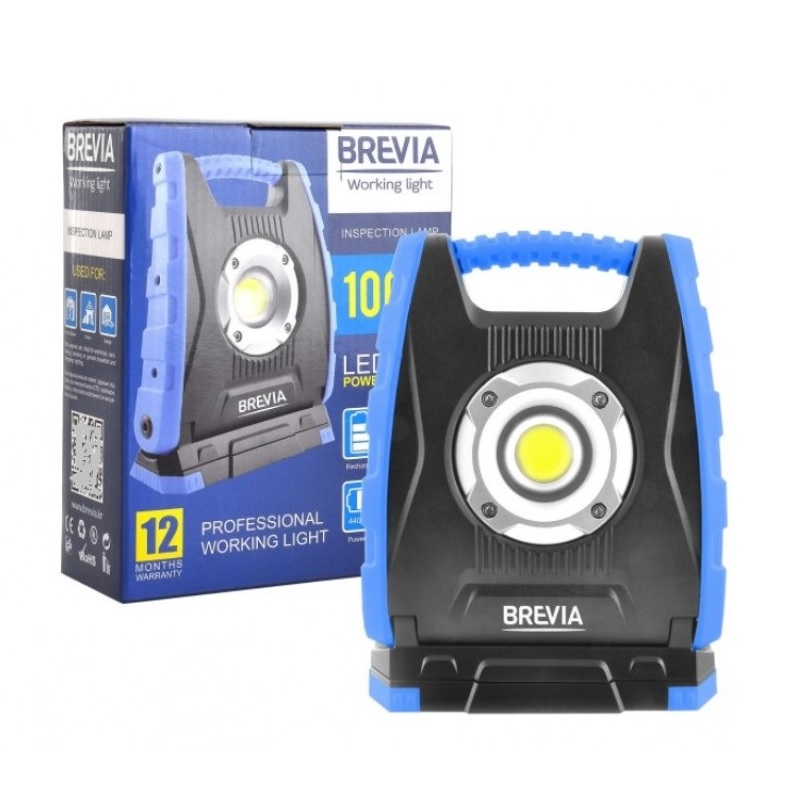 Лампа інспекційна професійна Brevia LED 10W COB 1000lm 4400mAh Power Bank type-C (11410)