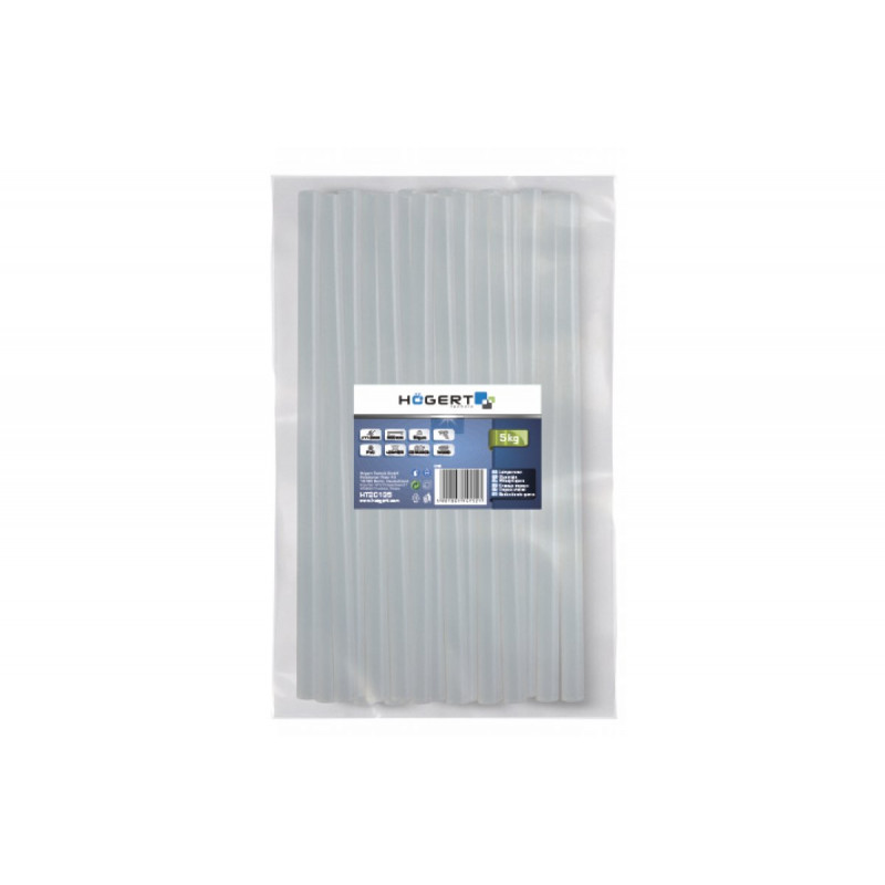 Клейові стрижні 11,2 мм 15 сП 300 мм 5 кг Hogert (HT2C135)