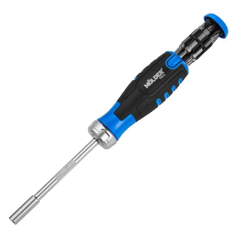 Отвертка реверсивная с битами 13шт Molder CrV PH SL Torx Hex (MT32313)