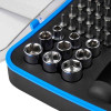 Отвертка реверсивная с битами 45шт Molder CrV с магнитным захватом PH PZ SL Torx Hex PL (MT32345)