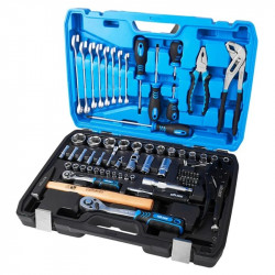 Набір інструментів 1/2″ 1/4″ 72шт 72T CrV Molder у кейсі (MT61072)