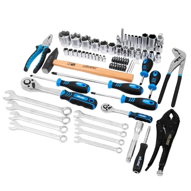 Набір інструментів 1/2″ 1/4″ 72шт 72T CrV Molder у кейсі (MT61072)