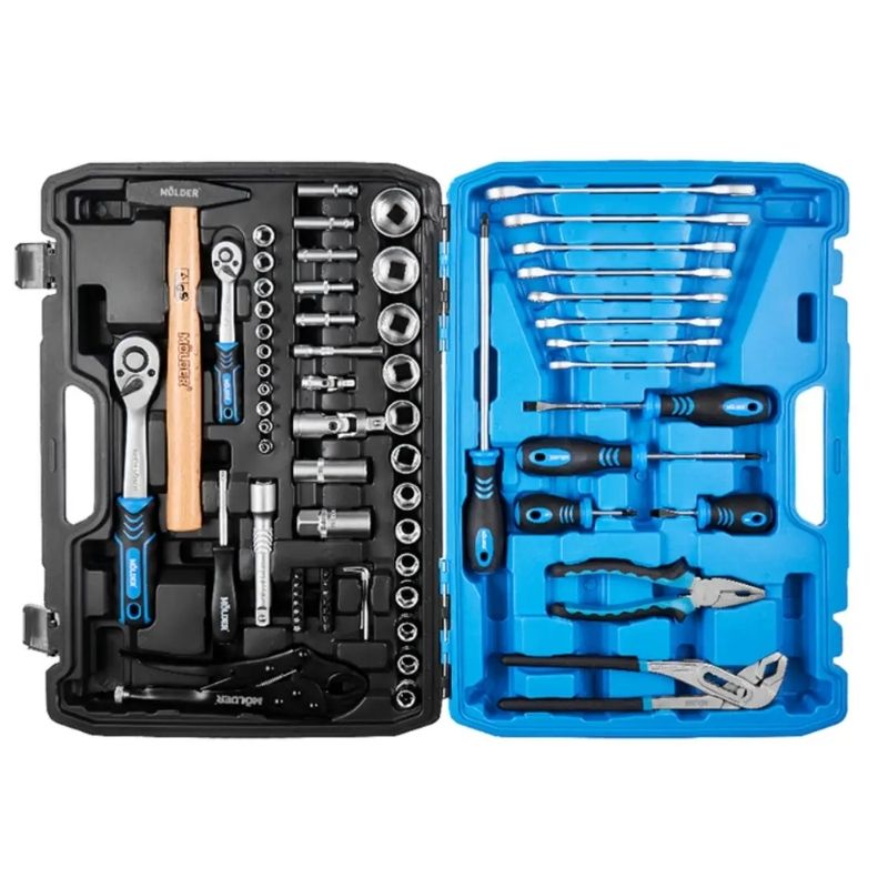 Набір інструментів 1/2″ 1/4″ 72шт 72T CrV Molder у кейсі (MT61072)