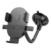 Держатель для автомобиля с одним кнопочным креплением HOCO Mighty на лобовое стекло черный (H20)