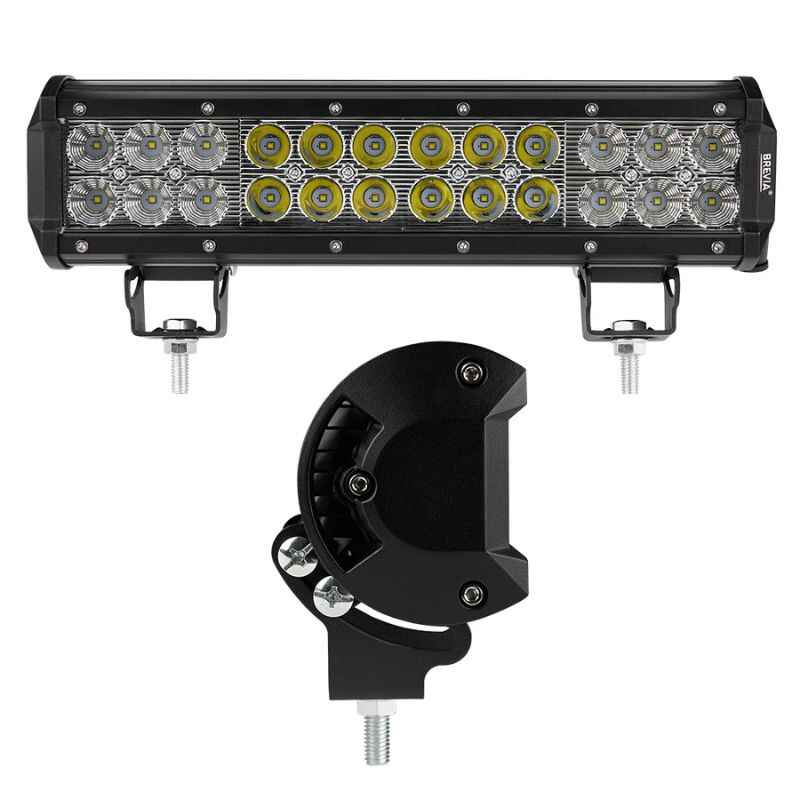 Додаткова фара на авто прямокутна Combo комбінований білий колір світіння 6000Lm Brevia (10724CX1)