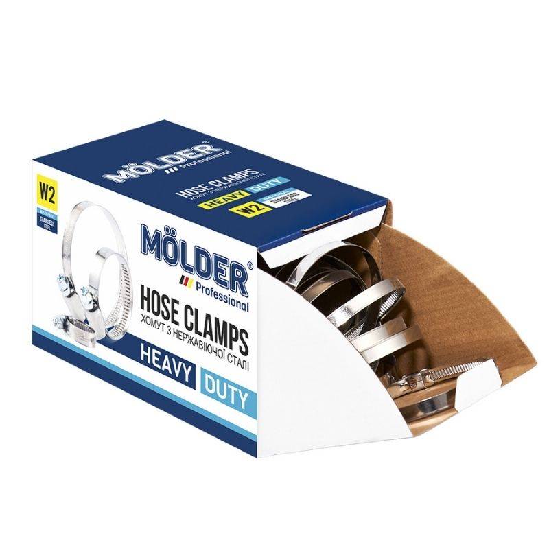 Хомуты червячные 70-90мм W2 Molder 100шт (MA40090)