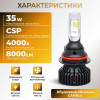 Светодиодные лампы HВ5 для авто Carlamp Smart Vision Led автолампы 8000 Lm 4000 K (SM9007Y)