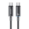 Кабель для зарядки і передачі даних Type-C-Type-C 480Мб/с 100W 1.2м чорний Usams With Light-Cloud Series (SJ660USB01)