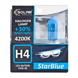 Лампи галогенні Solar H4 StarBlue 2шт (1244S2)