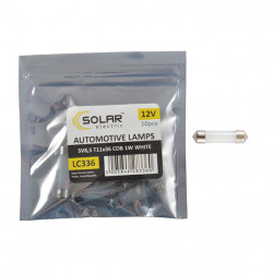 LED автолампа SOLAR 12V SV8.5 T11x36 1COB 1W white 10шт (LC336_P)